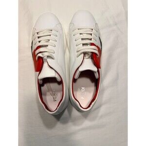 Fendi Authentic Leather Monstor Eyes Low Top Sneaker SIZE 9